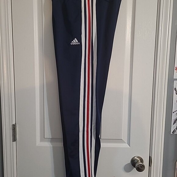 Adidas Essentials Nations Men's Size Small Blue Tricot Track Pants JE9626 New - Picture 3 of 6